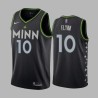 2020-21City Jonny Flynn Twill Basketball Jersey -Timberwolves #10 Flynn Twill Jerseys, FREE SHIPPING