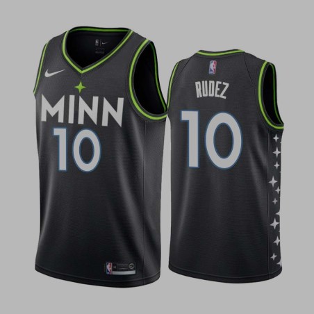 2020-21City Damjan Rudez Twill Basketball Jersey -Timberwolves #10 Rudez Twill Jerseys, FREE SHIPPING