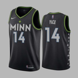 2020-21City Robert Pack Twill Basketball Jersey -Timberwolves #14 Pack Twill Jerseys, FREE SHIPPING