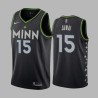 2020-21City Nathan Jawai Twill Basketball Jersey -Timberwolves #15 Jawai Twill Jerseys, FREE SHIPPING