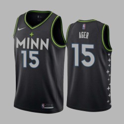 2020-21City Maurice Ager Twill Basketball Jersey -Timberwolves #15 Ager Twill Jerseys, FREE SHIPPING