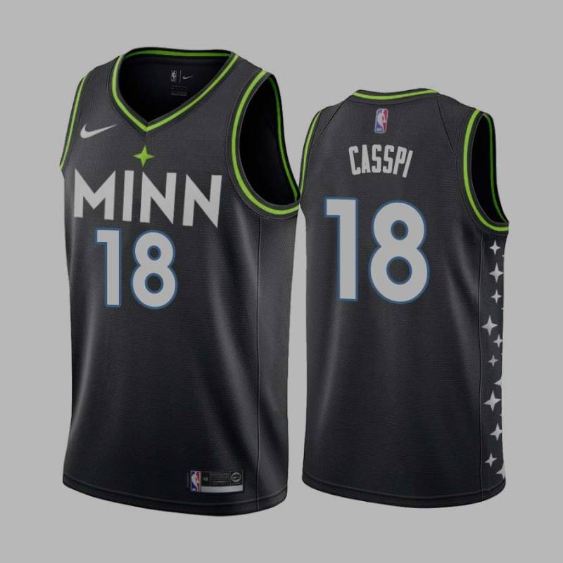 2020-21City Omri Casspi Twill Basketball Jersey -Timberwolves #18 Casspi Twill Jerseys, FREE SHIPPING