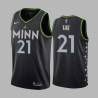 2020-21City Stacey King Twill Basketball Jersey -Timberwolves #21 King Twill Jerseys, FREE SHIPPING