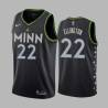 2020-21City Wayne Ellington Twill Basketball Jersey -Timberwolves #22 Ellington Twill Jerseys, FREE SHIPPING