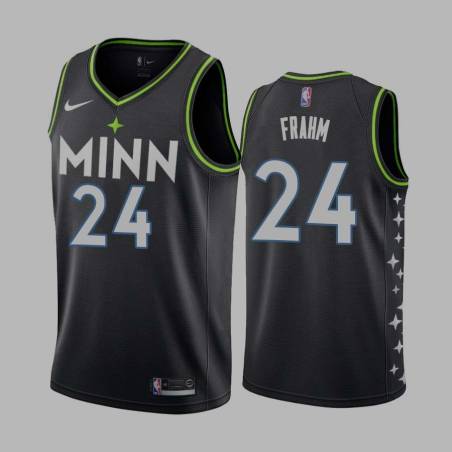 2020-21City Richie Frahm Twill Basketball Jersey -Timberwolves #24 Frahm Twill Jerseys, FREE SHIPPING