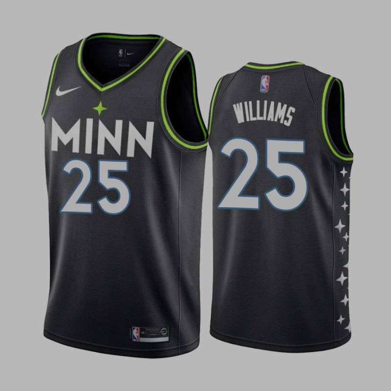 2020-21City Mo Williams Twill Basketball Jersey -Timberwolves #25 Williams Twill Jerseys, FREE SHIPPING