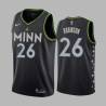 2020-21City James Robinson Twill Basketball Jersey -Timberwolves #26 Robinson Twill Jerseys, FREE SHIPPING