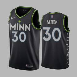 2020-21City Kirk Snyder Twill Basketball Jersey -Timberwolves #30 Snyder Twill Jerseys, FREE SHIPPING