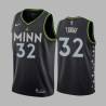 2020-21City Ronny Turiaf Twill Basketball Jersey -Timberwolves #32 Turiaf Twill Jerseys, FREE SHIPPING