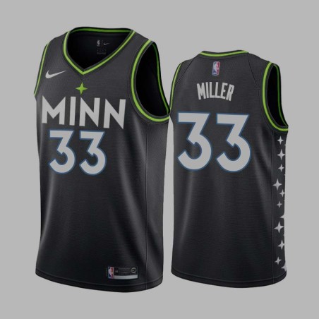 2020-21City Mike Miller Twill Basketball Jersey -Timberwolves #33 Miller Twill Jerseys, FREE SHIPPING