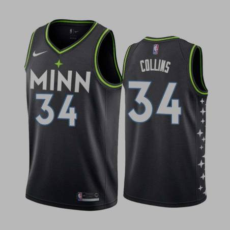 2020-21City Jason Collins Twill Basketball Jersey -Timberwolves #34 Collins Twill Jerseys, FREE SHIPPING