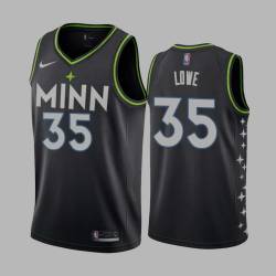 2020-21City Sidney Lowe Twill Basketball Jersey -Timberwolves #35 Lowe Twill Jerseys, FREE SHIPPING