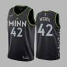 2020-21City Sam Mitchell Twill Basketball Jersey -Timberwolves #42 Mitchell Twill Jerseys, FREE SHIPPING