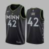 2020-21City Kevin Love Twill Basketball Jersey -Timberwolves #42 Love Twill Jerseys, FREE SHIPPING