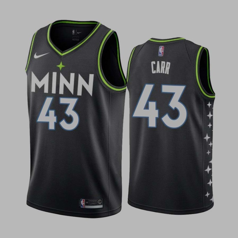 2020-21City Chris Carr Twill Basketball Jersey -Timberwolves #43 Carr Twill Jerseys, FREE SHIPPING