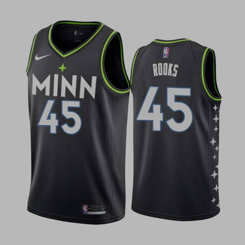 2020-21City Sean Rooks Twill Basketball Jersey -Timberwolves #45 Rooks Twill Jerseys, FREE SHIPPING