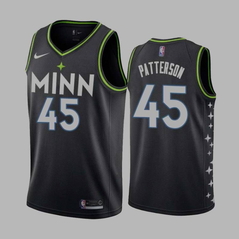 2020-21City Andrae Patterson Twill Basketball Jersey -Timberwolves #45 Patterson Twill Jerseys, FREE SHIPPING