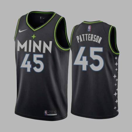 2020-21City Andrae Patterson Twill Basketball Jersey -Timberwolves #45 Patterson Twill Jerseys, FREE SHIPPING