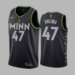 2020-21City Andrei Kirilenko Twill Basketball Jersey -Timberwolves #47 Kirilenko Twill Jerseys, FREE SHIPPING