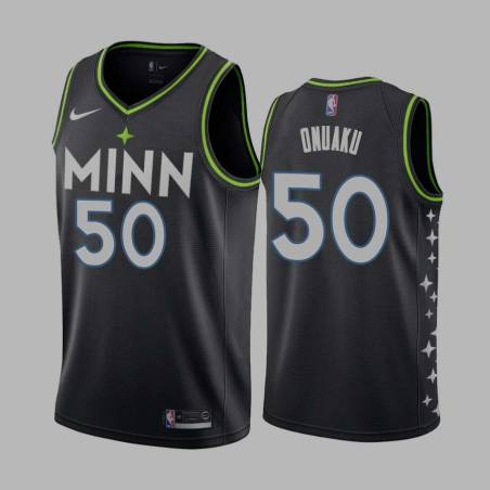 2020-21City Arinze Onuaku Twill Basketball Jersey -Timberwolves #50 Onuaku Twill Jerseys, FREE SHIPPING