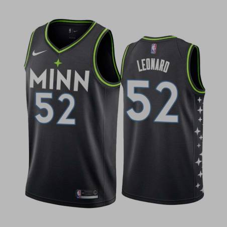 2020-21City Gary Leonard Twill Basketball Jersey -Timberwolves #52 Leonard Twill Jerseys, FREE SHIPPING