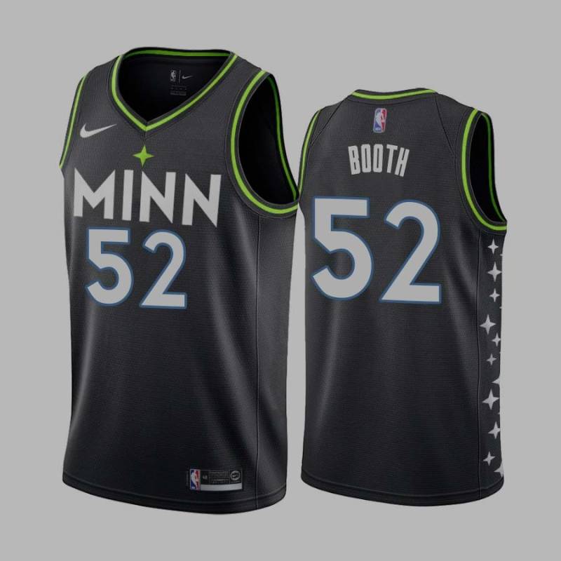 2020-21City Calvin Booth Twill Basketball Jersey -Timberwolves #52 Booth Twill Jerseys, FREE SHIPPING