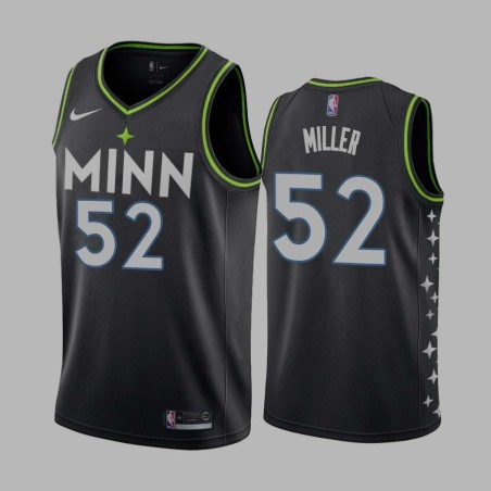 2020-21City Brad Miller Twill Basketball Jersey -Timberwolves #52 Miller Twill Jerseys, FREE SHIPPING