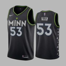 2020-21City Jerome Allen Twill Basketball Jersey -Timberwolves #53 Allen Twill Jerseys, FREE SHIPPING