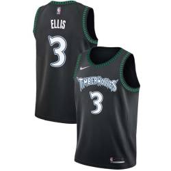 Black_Throwback LaPhonso Ellis Twill Basketball Jersey -Timberwolves #3 Ellis Twill Jerseys, FREE SHIPPING