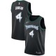 Black_Throwback Wesley Johnson Twill Basketball Jersey -Timberwolves #4 Johnson Twill Jerseys, FREE SHIPPING