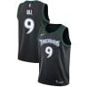 Black_Throwback Kendall Gill Twill Basketball Jersey -Timberwolves #9 Gill Twill Jerseys, FREE SHIPPING