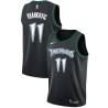 Black_Throwback Stojko Vrankovic Twill Basketball Jersey -Timberwolves #11 Vrankovic Twill Jerseys, FREE SHIPPING