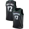 Black_Throwback Luc Mbah a Moute Twill Basketball Jersey -Timberwolves #12 Mbah a Moute Twill Jerseys, FREE SHIPPING