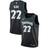 Black_Throwback Gerald Glass Twill Basketball Jersey -Timberwolves #22 Glass Twill Jerseys, FREE SHIPPING