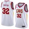 White Robert Traylor Twill Basketball Jersey -Cavaliers #32 Traylor Twill Jerseys, FREE SHIPPING