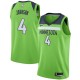 Green Wesley Johnson Twill Basketball Jersey -Timberwolves #4 Johnson Twill Jerseys, FREE SHIPPING