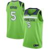 Green Josh Howard Twill Basketball Jersey -Timberwolves #5 Howard Twill Jerseys, FREE SHIPPING