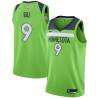 Green Kendall Gill Twill Basketball Jersey -Timberwolves #9 Gill Twill Jerseys, FREE SHIPPING