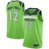 Green Luc Mbah a Moute Twill Basketball Jersey -Timberwolves #12 Mbah a Moute Twill Jerseys, FREE SHIPPING