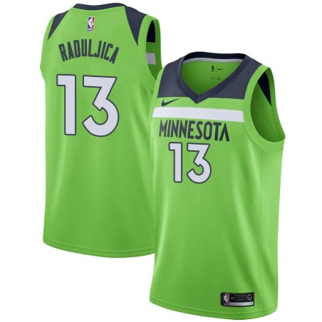 Green Miroslav Raduljica Twill Basketball Jersey -Timberwolves #13 Raduljica Twill Jerseys, FREE SHIPPING