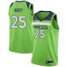 Green Marlon Maxey Twill Basketball Jersey -Timberwolves #25 Maxey Twill Jerseys, FREE SHIPPING