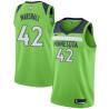 Green Donyell Marshall Twill Basketball Jersey -Timberwolves #42 Marshall Twill Jerseys, FREE SHIPPING