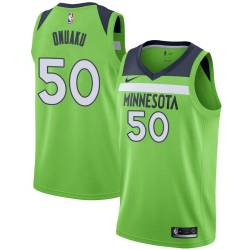 Green Arinze Onuaku Twill Basketball Jersey -Timberwolves #50 Onuaku Twill Jerseys, FREE SHIPPING