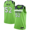 Green Brad Miller Twill Basketball Jersey -Timberwolves #52 Miller Twill Jerseys, FREE SHIPPING