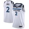 White Askia Jones Twill Basketball Jersey -Timberwolves #2 Jones Twill Jerseys, FREE SHIPPING