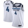 White Chauncey Billups Twill Basketball Jersey -Timberwolves #4 Billups Twill Jerseys, FREE SHIPPING
