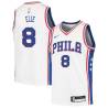 Mario Elie Twill Basketball Jersey -76ers #8 Elie Twill Jerseys, FREE SHIPPING