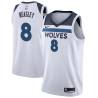 White Michael Beasley Twill Basketball Jersey -Timberwolves #8 Beasley Twill Jerseys, FREE SHIPPING