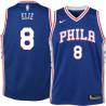 Blue Mario Elie Twill Basketball Jersey -76ers #8 Elie Twill Jerseys, FREE SHIPPING