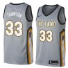 Gray Paul Thompson Twill Basketball Jersey -Cavaliers #33 Thompson Twill Jerseys, FREE SHIPPING